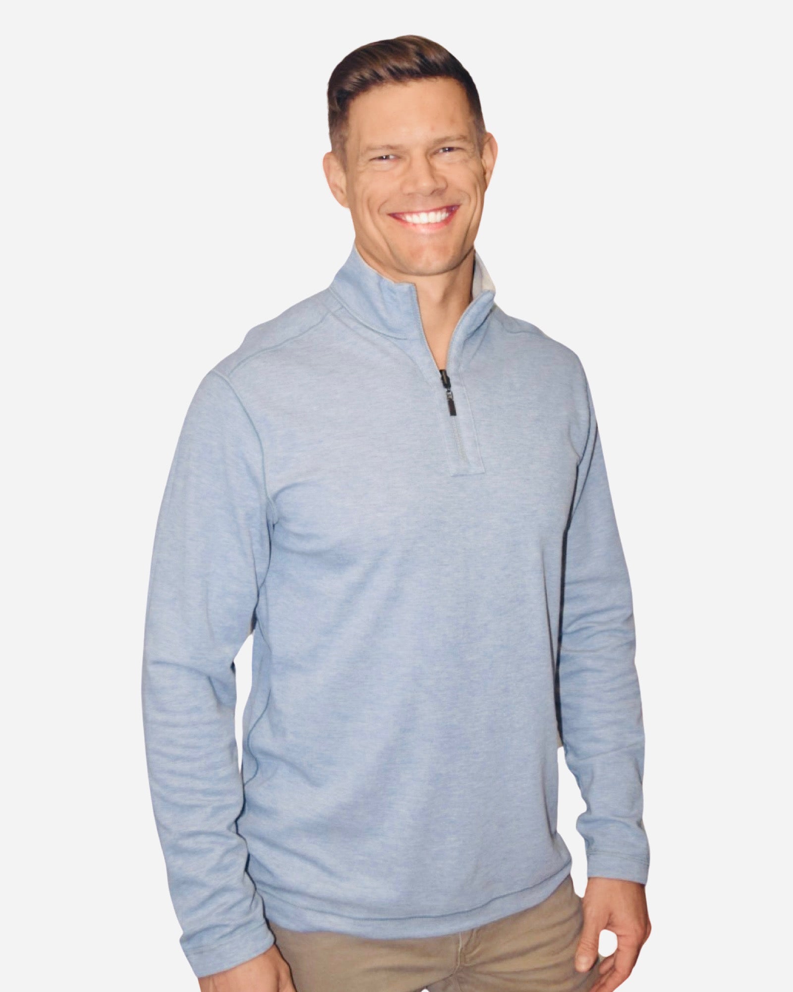 Two Faced Reversible ¼ Zip– NicobyMens