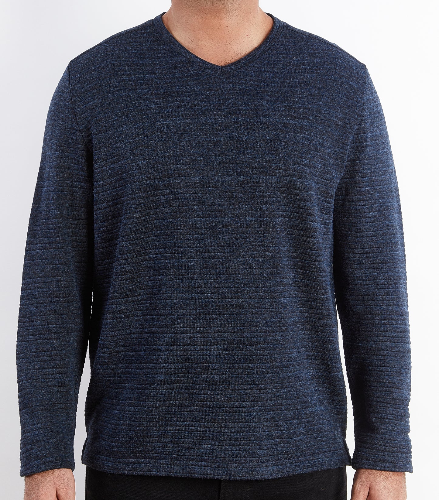 LUXE HEATHERED V NECK