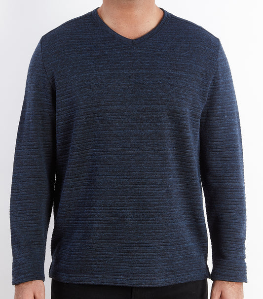 LUXE HEATHERED V NECK