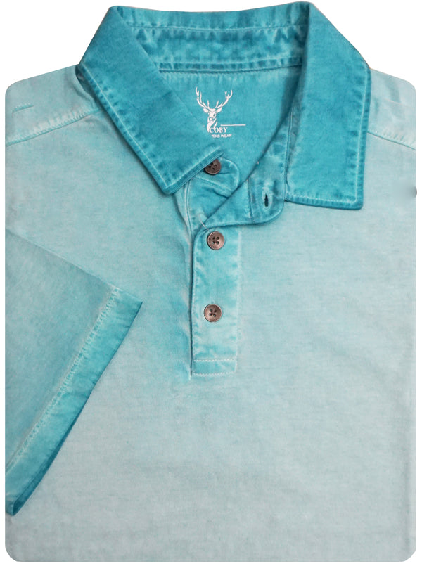 Men's Garment-Dyed Pima Cotton Polo – Turq