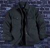 Black sherpa lined twill jacket