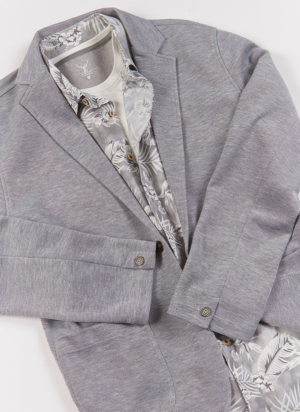 Men's Textured Blazer – Gray