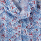 S/S Birdseye Print Full Button Front