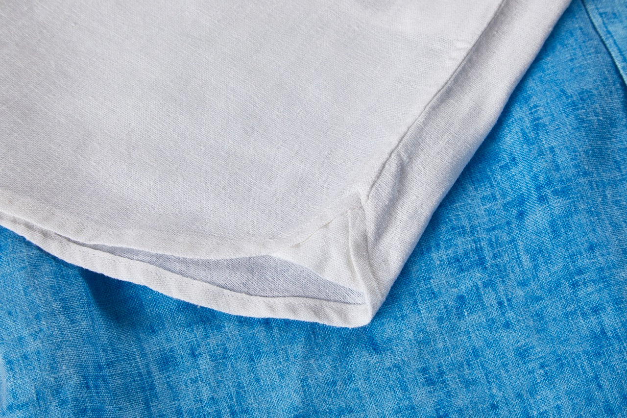 【SATIIIZ】FLOW Pigment Linen Shirt SATIIIZ】Periven Pigment Short Sleeve Shirt Periven Pigment