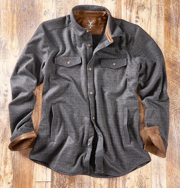 Men's Stretch Flannel Shirt Jacket – Shadow