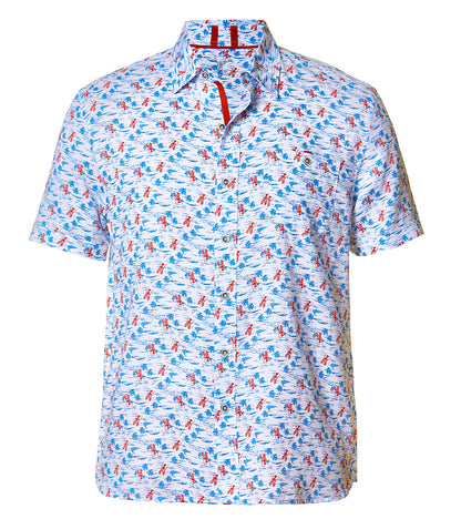 lobster print button down shirt